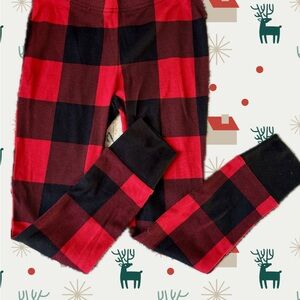 Old Navy Kids Red and Black Plaid Pajama Bottoms